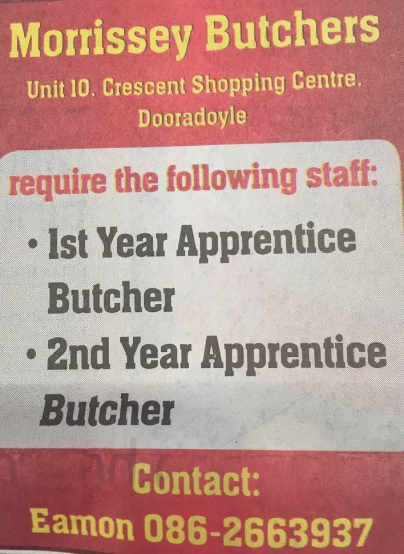 Limerick Leader - 1st & 2nd Year Apprentice Butchers