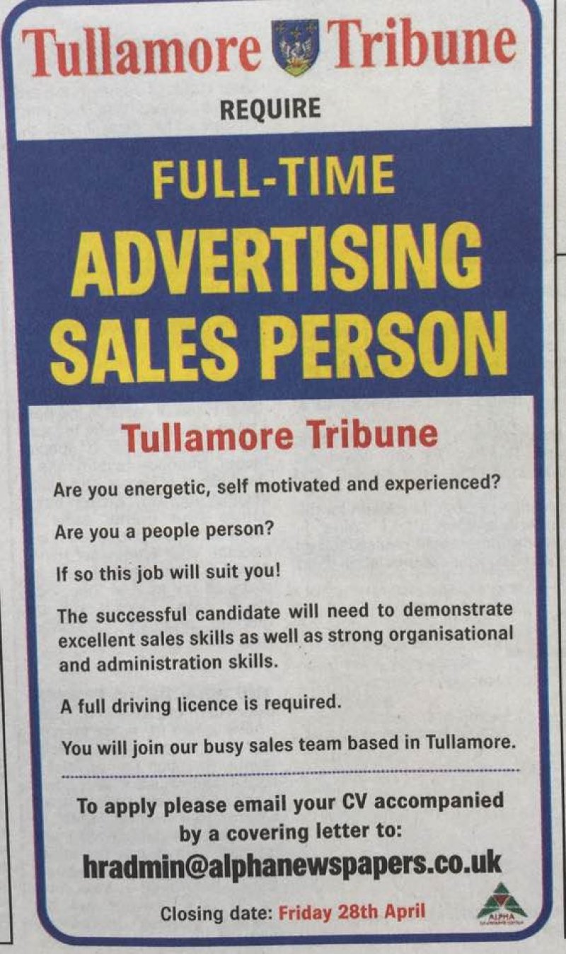 Midland Tribune - Full Time Advertising Sales Person
