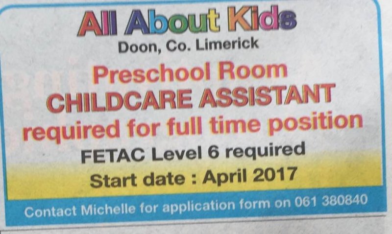 Limerick Leader - Childcare Assistant