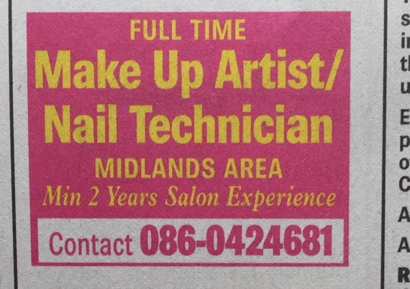 Midland Tribune - Make Up Artist / Nail Technician