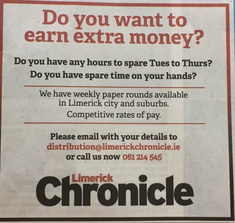 Limerick Leader - Paper Round Vacancies