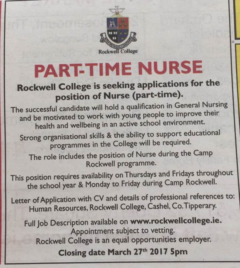 Tipperary Star - Part Time Nurse
