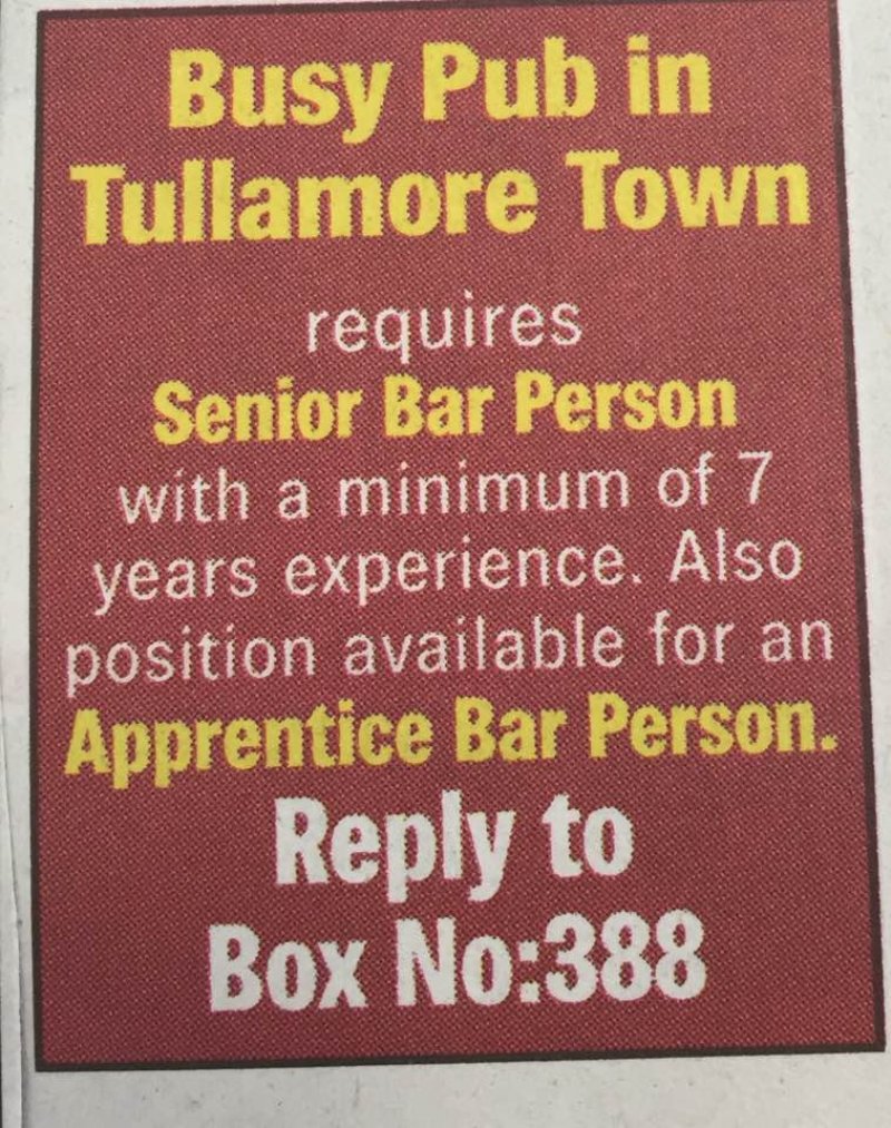 Midland Tribune - Senior Bar Person & Apprentice Bar Person