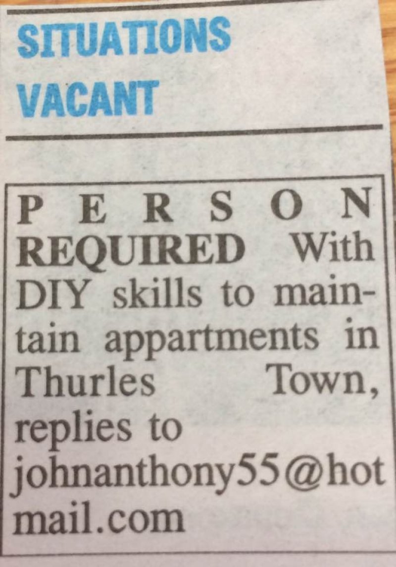 Tipperary Star - Situations Vacant