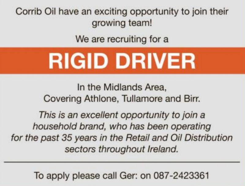 Corrib Oil recruiting Rigid Driver