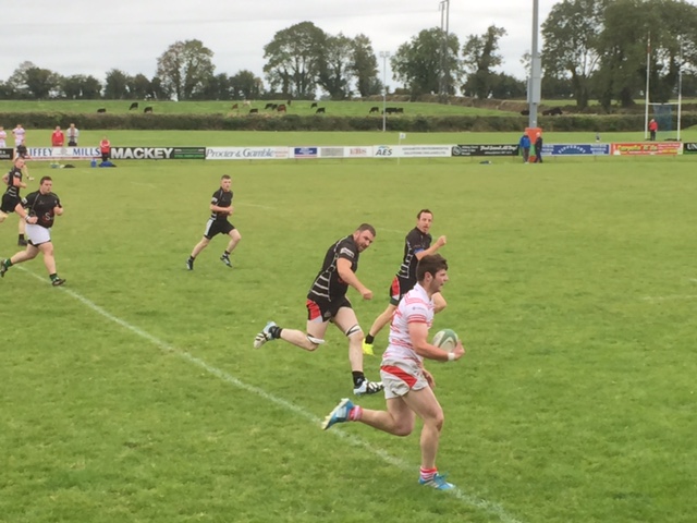 Ger O'Gorman gets around the Galbally defence in the first round of the Garryowen Cup last Sunday. 