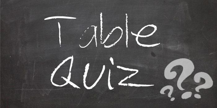 Table Quiz in Aid of the New Institute Snooker Club