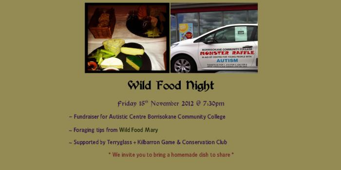 Wild Food Night for Borrisokane CC Autism Centre