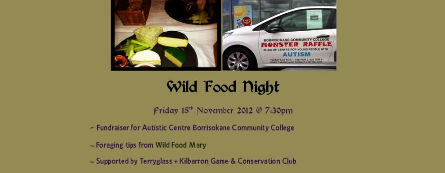 Wild Food Night for Borrisokane CC Autism Centre